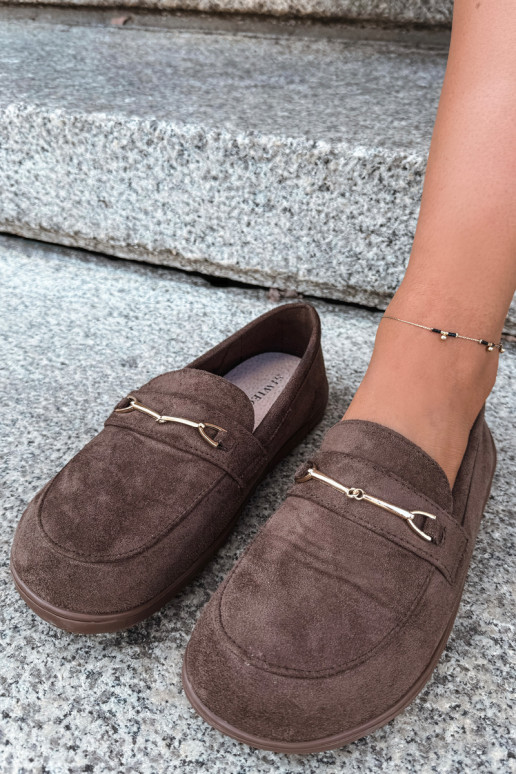 Mocassins dorés Barefoot Ze avec détails bruns Paresa