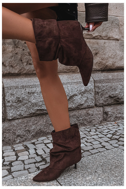 Bottines à enfiler avec talons en simili daim Loralia