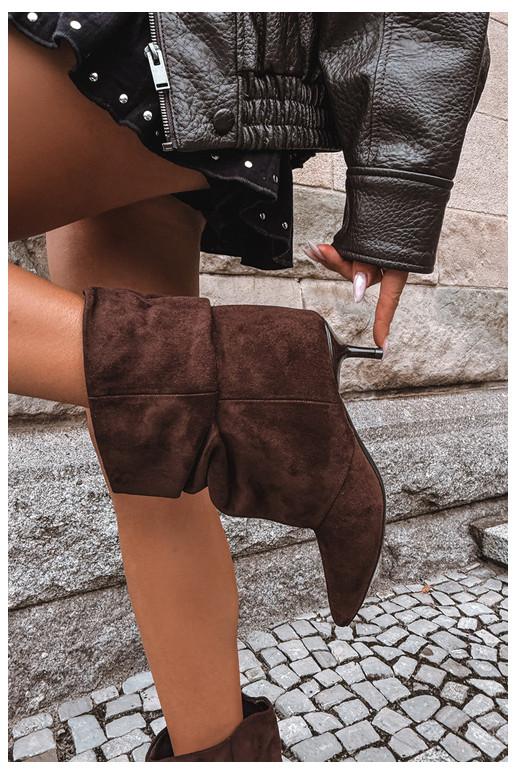 Bottines à enfiler avec talons en simili daim Loralia