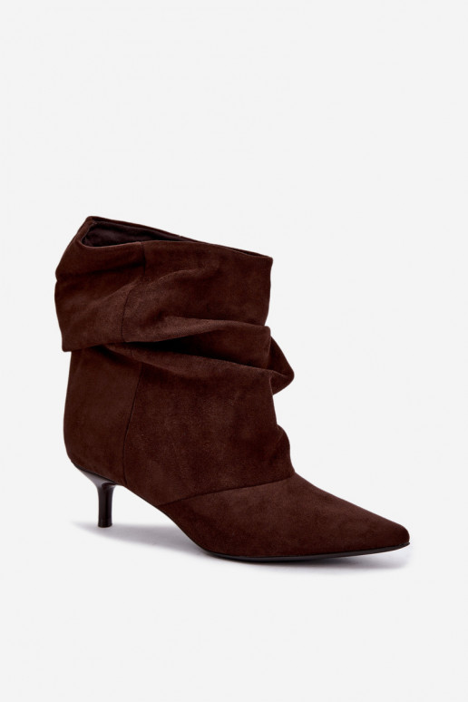 Bottines à enfiler avec talons en simili daim Loralia