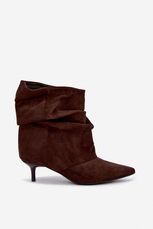 Bottines à enfiler avec talons en simili daim Loralia