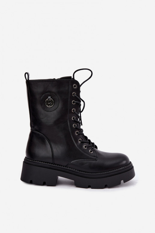 Bottines noires chaudes pour femmes Livela