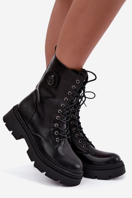 Bottines noires chaudes pour femmes Livela