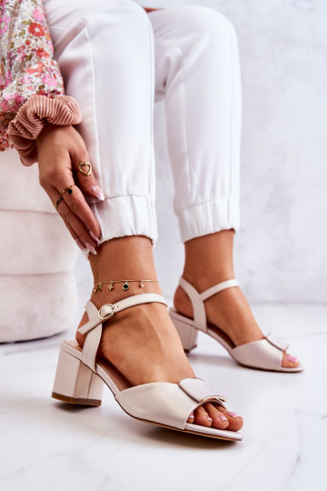 Sandales à talons hauts en simili cuir Lorisa couleur sable 2