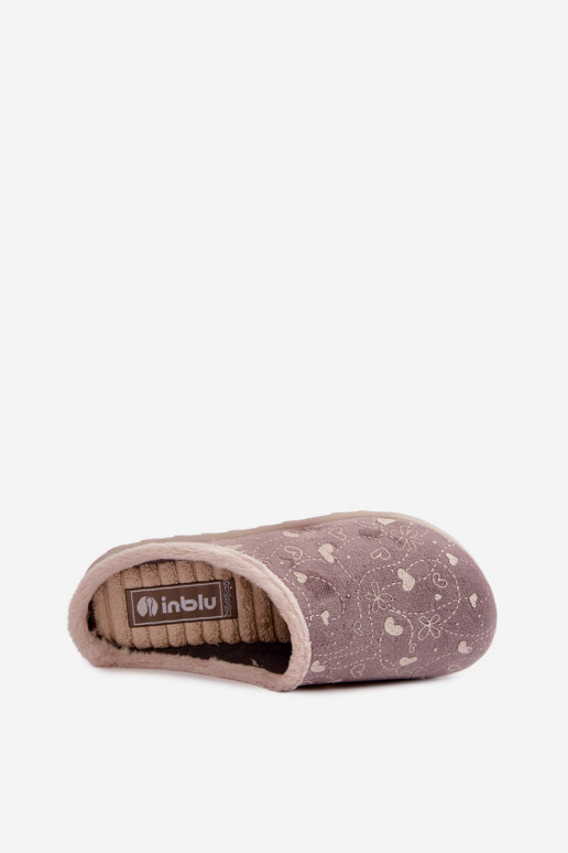 Chaussons gris pour femmes avec motifs Inblu ET000041