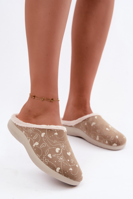 Chaussons verts pour femmes avec motifs Inblu ET000041