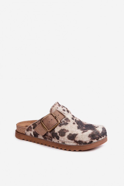 Sabots bruns pour femmes avec boucles Inblu DJ000016