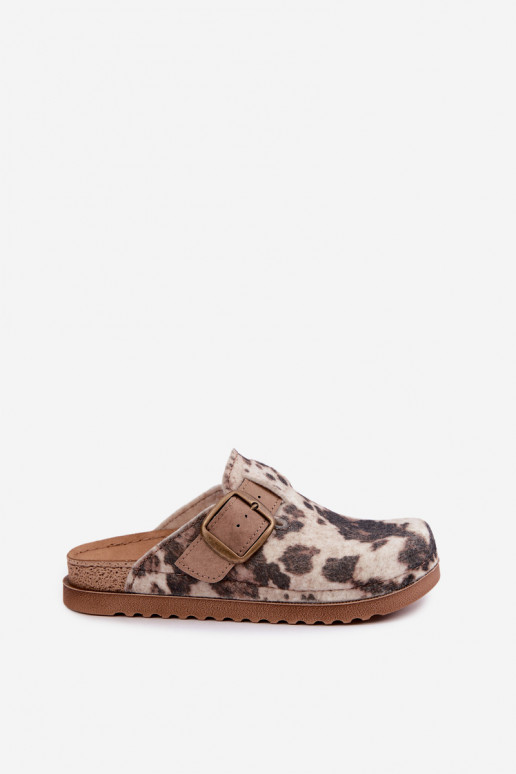 Sabots bruns pour femmes avec boucles Inblu DJ000016