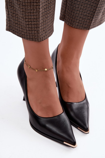 Chaussures à talons noires en simili cuir INarelia
