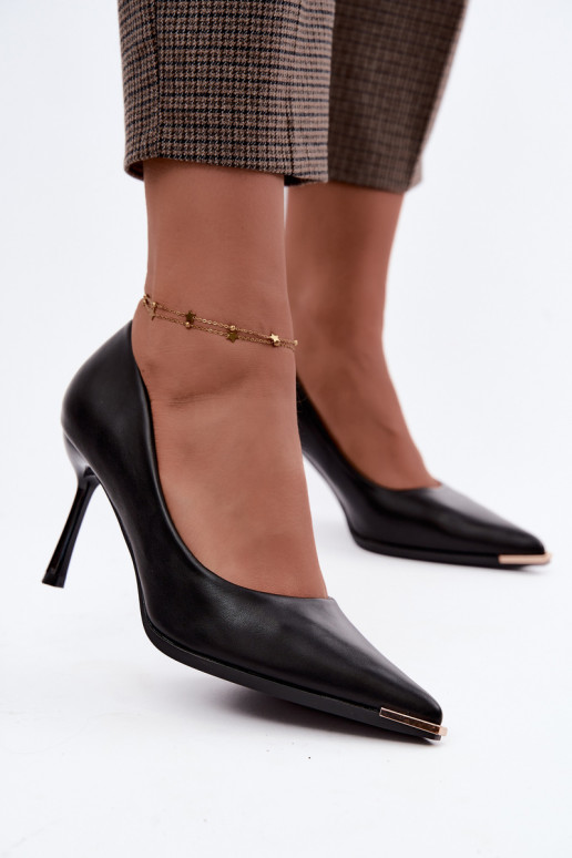 Chaussures à talons noires en simili cuir INarelia