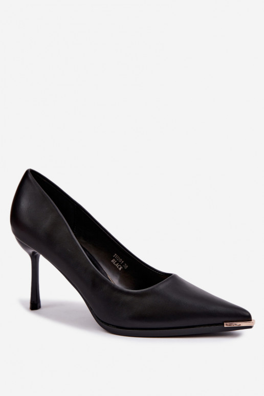 Chaussures à talons noires en simili cuir INarelia
