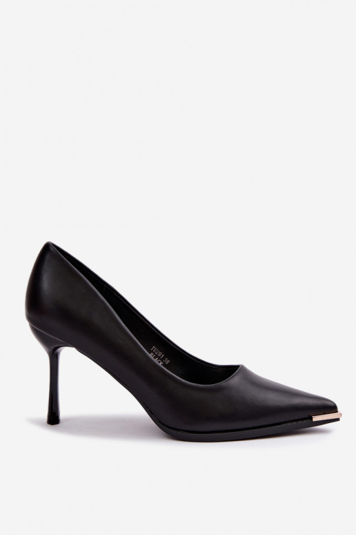 Chaussures à talons noires en simili cuir INarelia