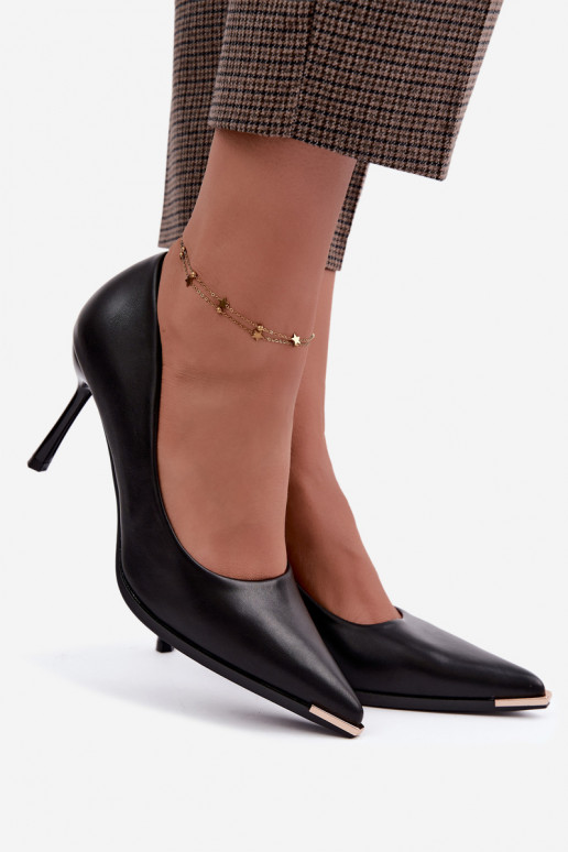 Chaussures à talons noires en simili cuir INarelia
