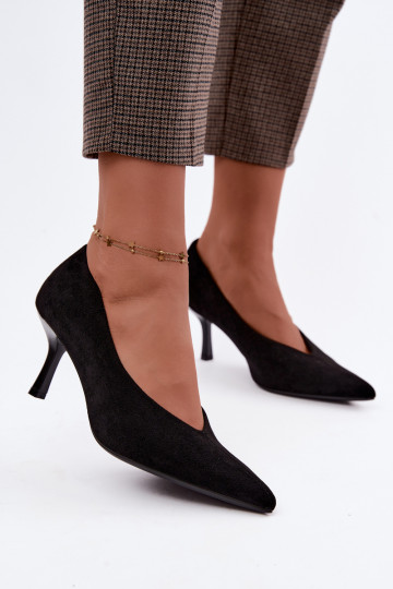 Chaussures à talons noires avec broderie décorative Sedria 2