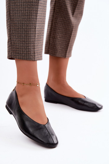 Ballerines avec broderie décorative en noir Iralia 2
