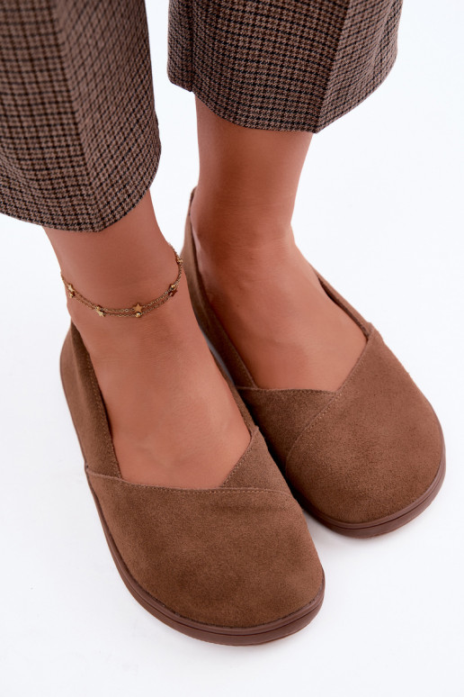 Ballerines Barefoot en simili daim marron Mirelia