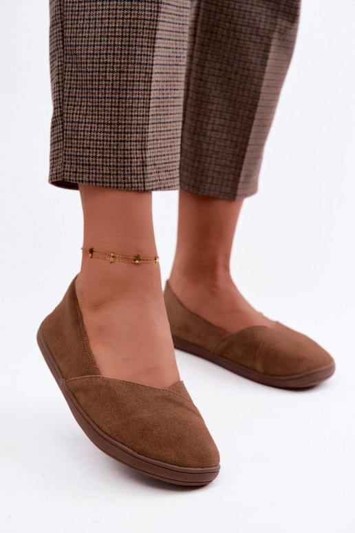 Ballerines Barefoot en simili daim marron Mirelia