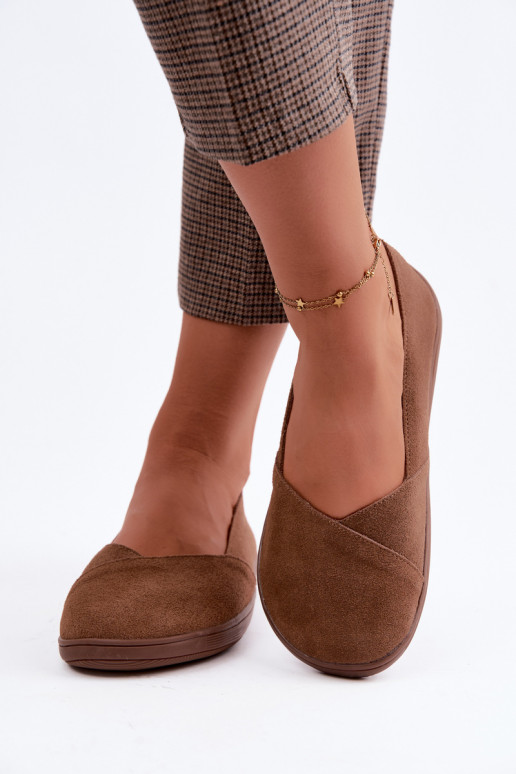 Ballerines Barefoot en simili daim marron Mirelia
