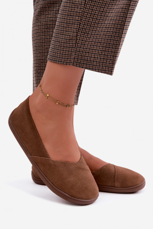 Ballerines Barefoot en simili daim marron Mirelia