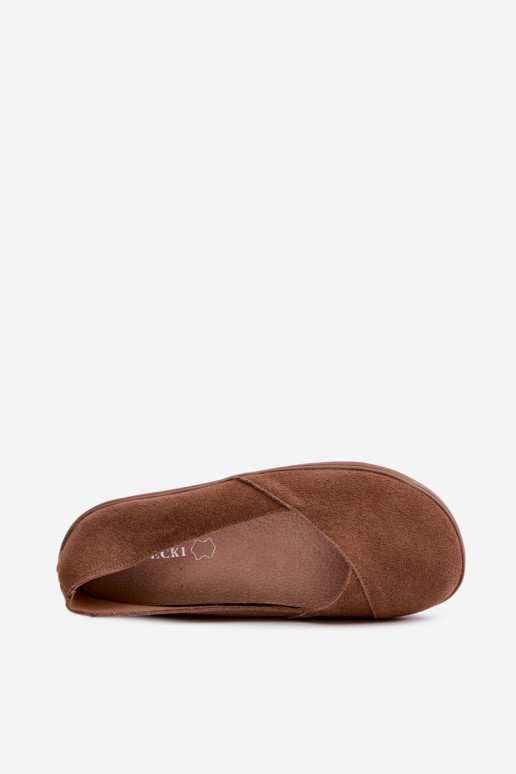 Ballerines Barefoot en simili daim marron Mirelia