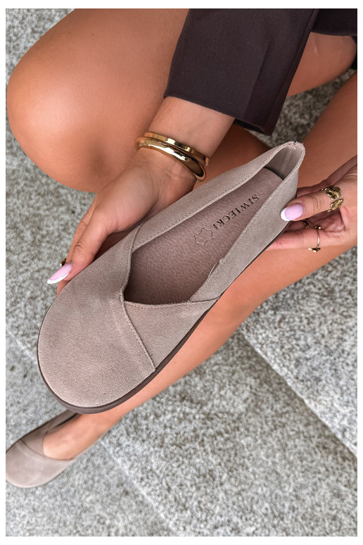 Ballerines chaudes pour femmes en simili daim Mirelia
