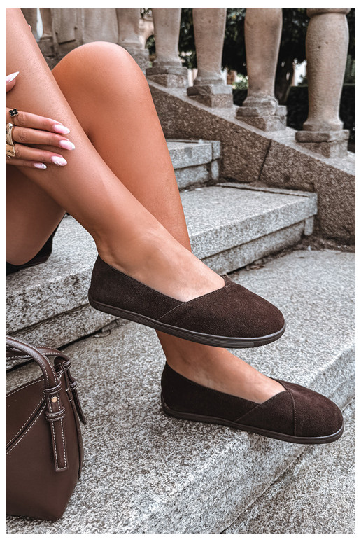 Ballerines pour femmes en simili daim Mirelia