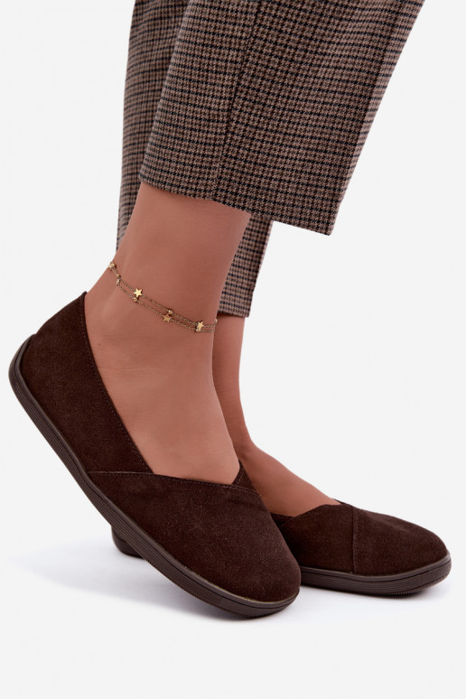 Ballerines pour femmes en simili daim Mirelia
