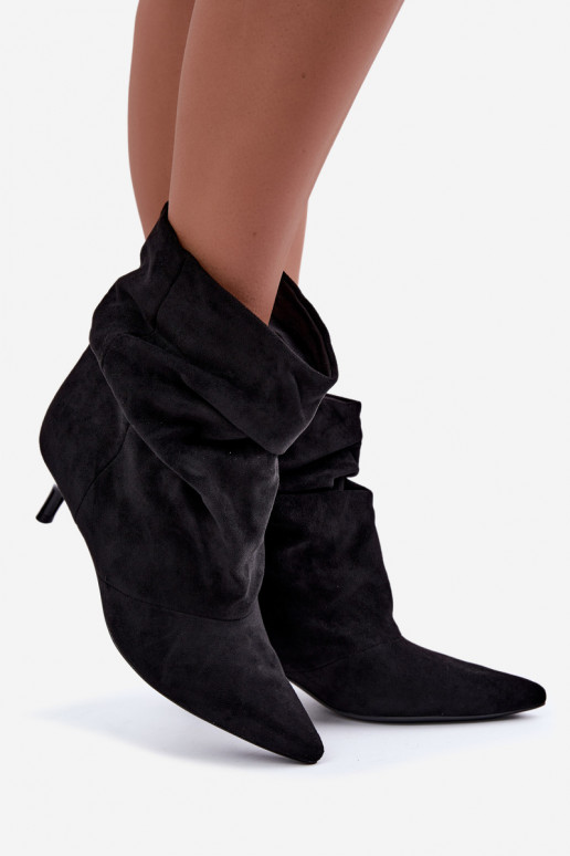 Bottines à enfiler avec talons en noir Loralia
