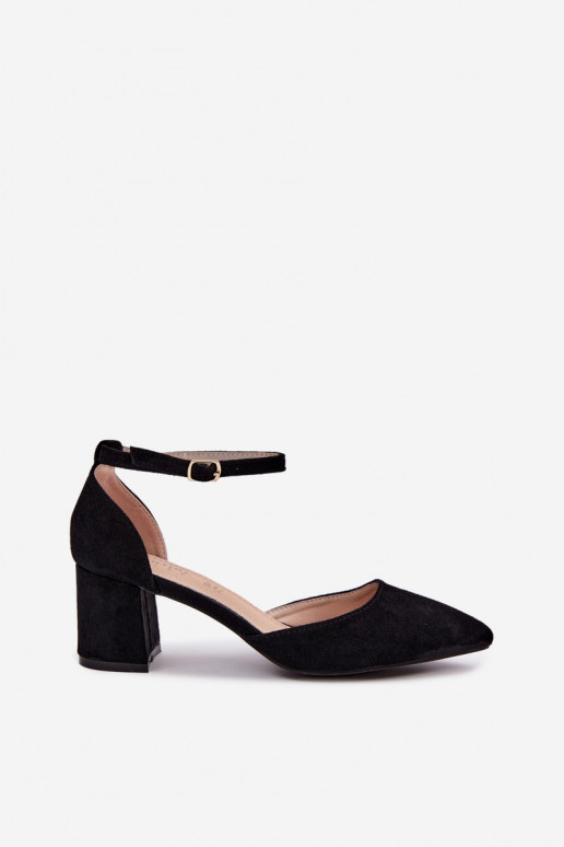 Chaussures noires avec talons et sangles Olenae