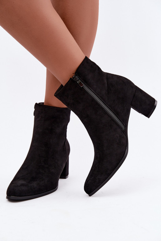 Bottines isolées pour femmes avec talons Brella couleur noire