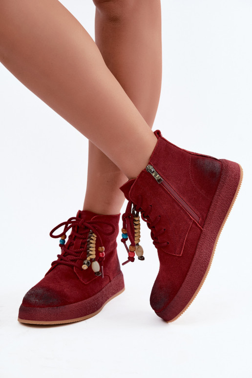 Peau Chaussures en daim Féminin réchauffer Artiker 59C1131 Bourgogne