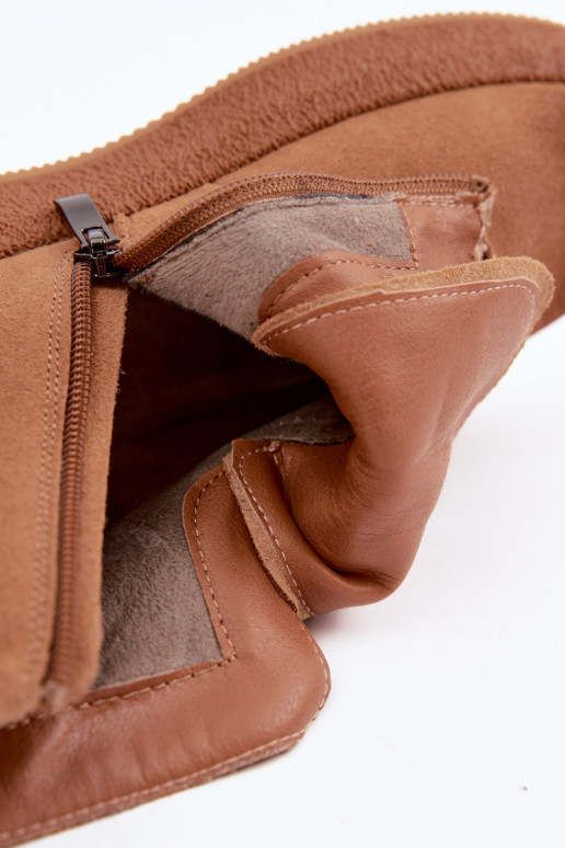 Bottines isolées en daim synthétique Artiker couleur marron