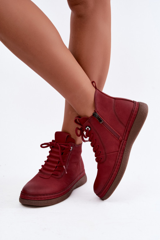 Peau réchauffer Bottes pour femmes Artiker 59C1119 Bourgogne