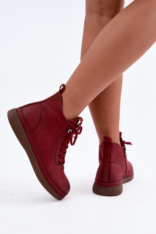 Peau réchauffer Bottes pour femmes Artiker 59C1119 Bourgogne