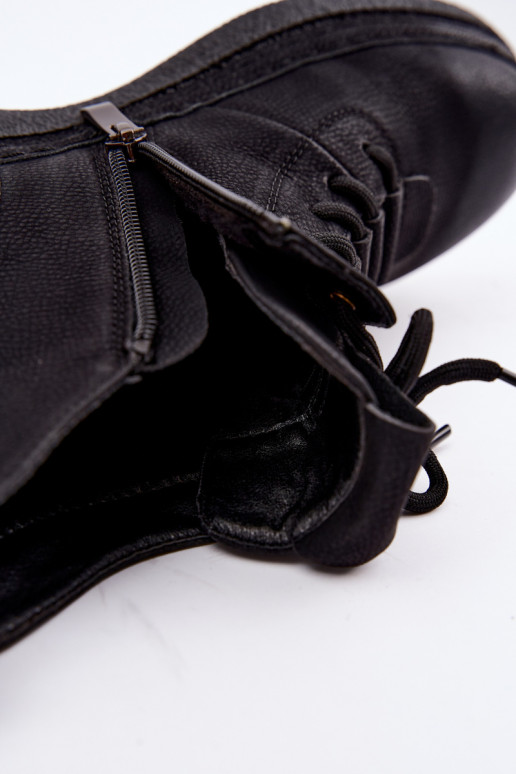Bottines isolées en simili cuir Artiker couleur noire