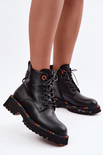 Bottines de travail en simili cuir Artiker en noir 2