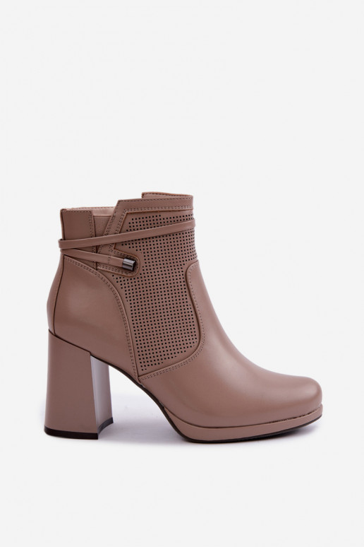 réchauffer Bottes avec des talons beige Activélissa