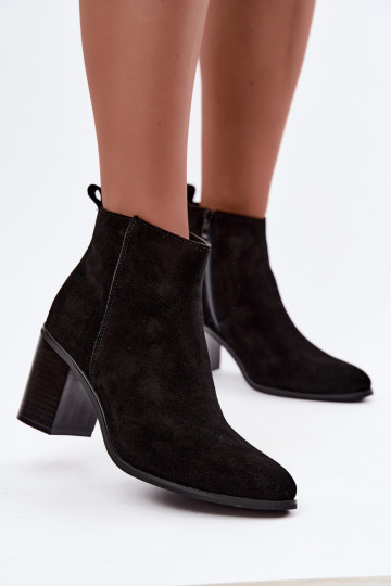 Bottines en daim noires avec doublure chaude Sergio Leone BT-49-S 2
