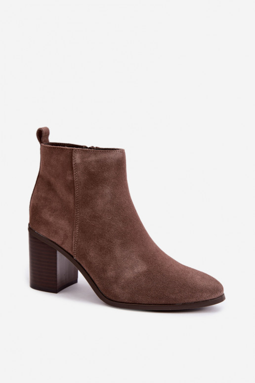 Bottines en daim couleur argile avec doublure chaude Sergio Leone BT-49-S