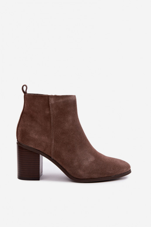 Bottines en daim couleur argile avec doublure chaude Sergio Leone BT-49-S