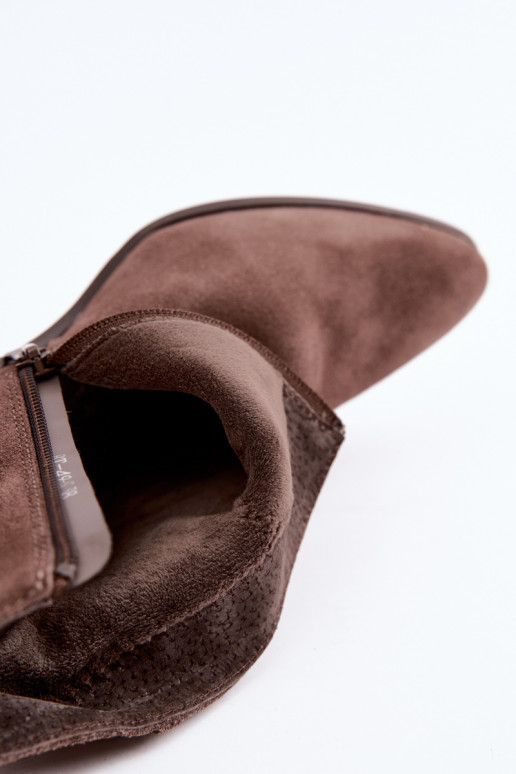 Bottines en daim couleur argile avec doublure chaude Sergio Leone BT-49-S