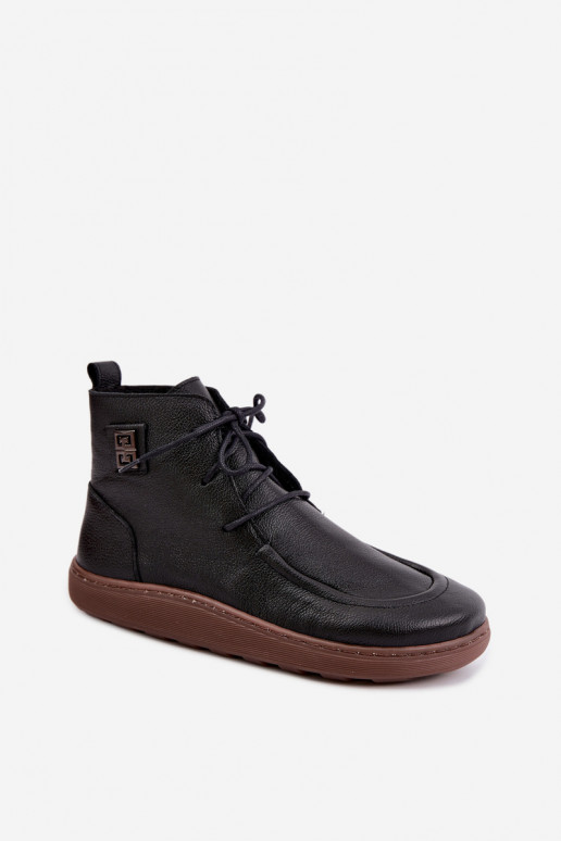 Chaussures pour femmes chaudes Barefoot Zazoo 3077 en couleur noire