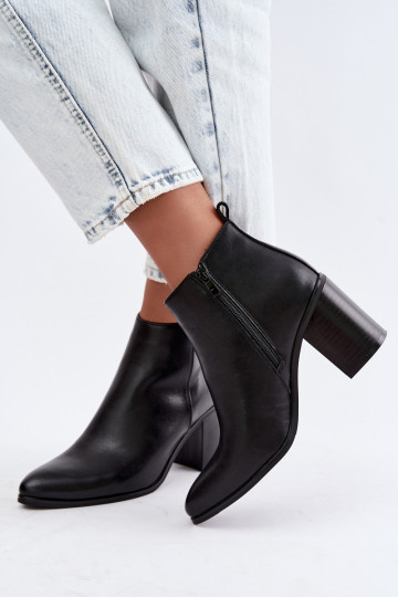 Bottines pour femmes chaudes avec isolation Sergio Leone BT-50-S en couleur noire
