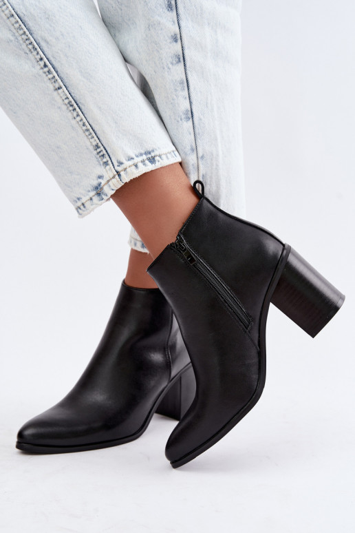 Bottines pour femmes chaudes avec isolation Sergio Leone BT-50-S en couleur noire