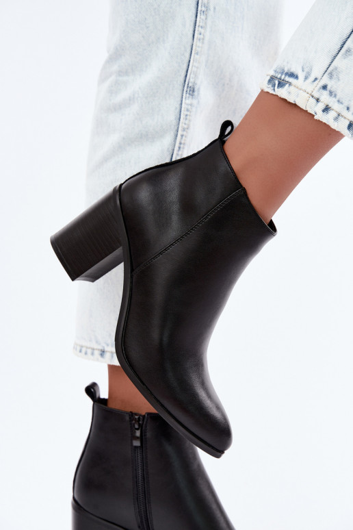 Peau Bottes avec chauffage à l intérieur Sergio Leone BT-50-S couleur noire