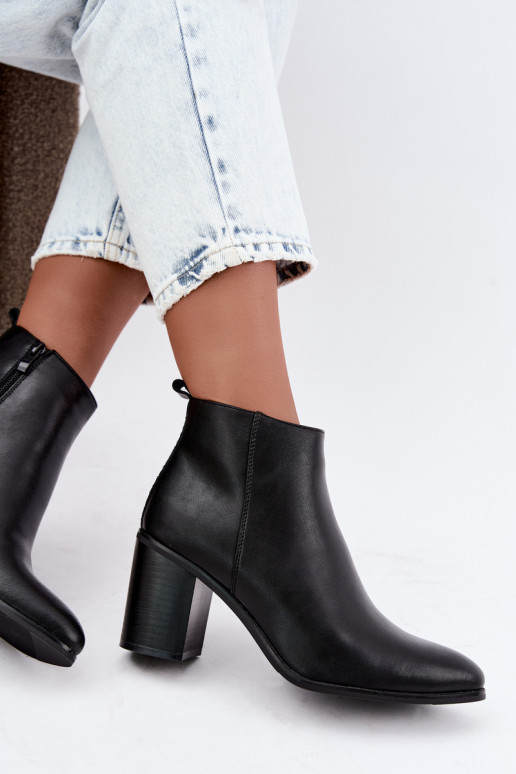 Bottines pour femmes chaudes avec isolation Sergio Leone BT-50-S en couleur noire