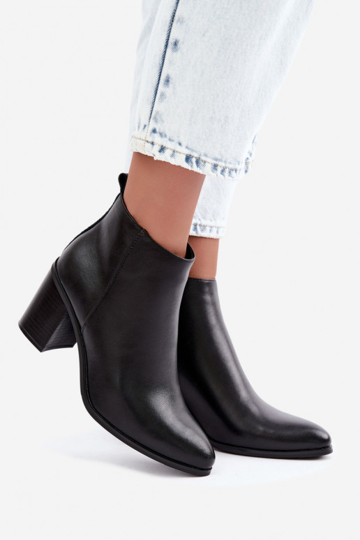Bottines pour femmes chaudes avec isolation Sergio Leone BT-50-S en couleur noire