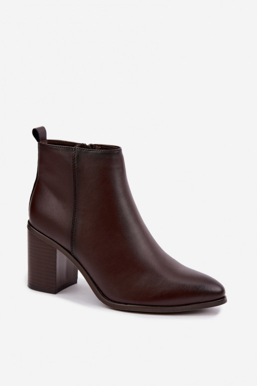 Peau Bottes avec chauffage à l intérieur Sergio Leone BT-50-S CzekoladoÀe