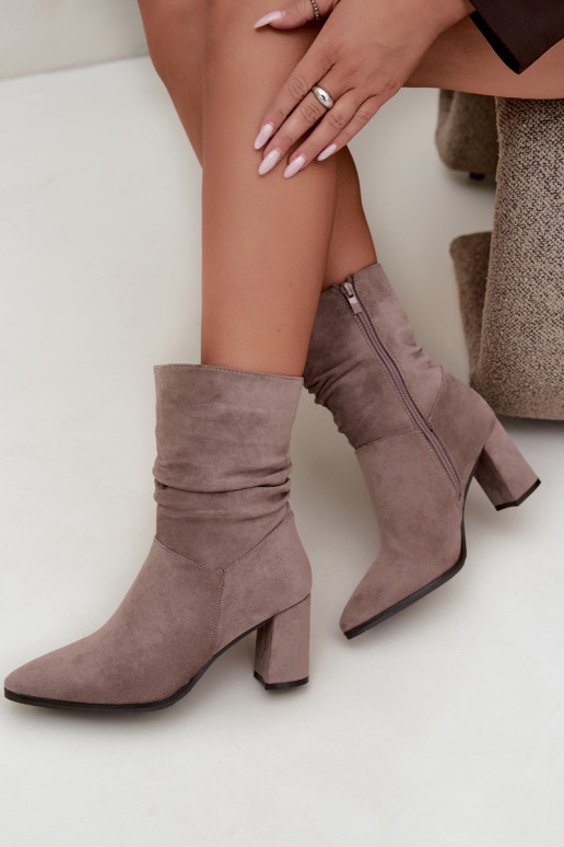 réchauffer Bottes pour femmes Avec un haut frisé couleur argile Dalessia