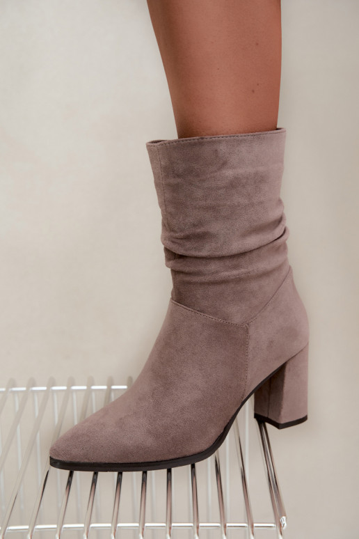 réchauffer Bottes pour femmes Avec un haut frisé couleur argile Dalessia